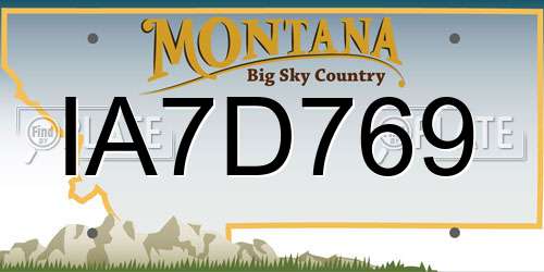 IA7D769 Montana License Plate