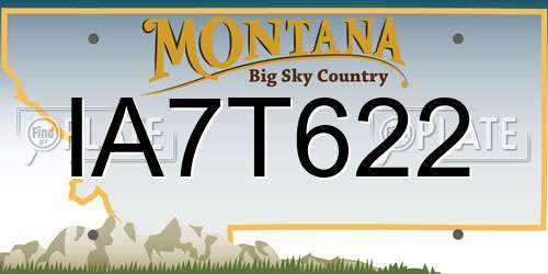 IA7T622 Montana License Plate