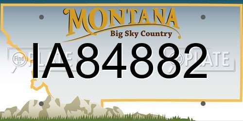 IA84882 Montana License Plate
