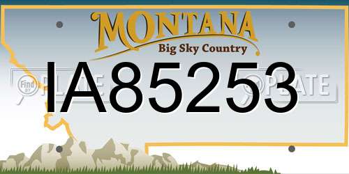 IA85253 Montana License Plate