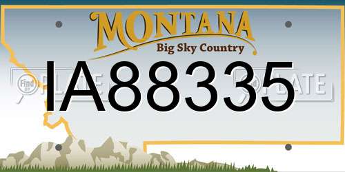 IA88335 Montana License Plate