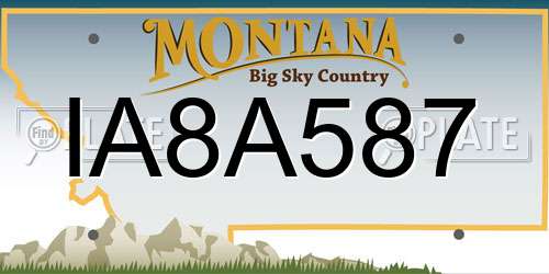 IA8A587 Montana License Plate