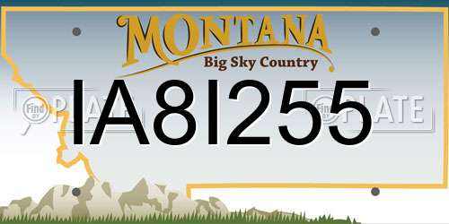IA8I255 Montana License Plate