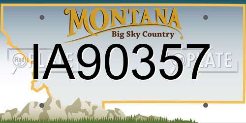 IA90357 Montana License Plate