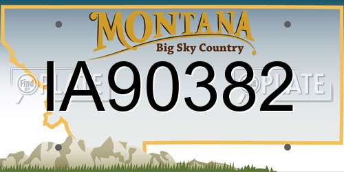 IA90382 Montana License Plate