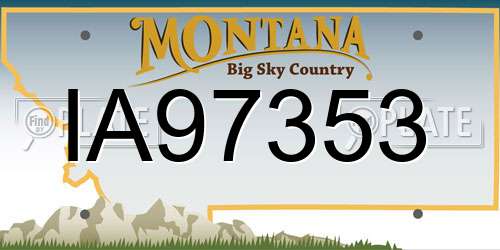 IA97353 Montana License Plate