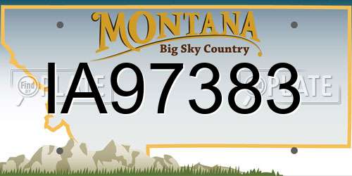IA97383 Montana License Plate