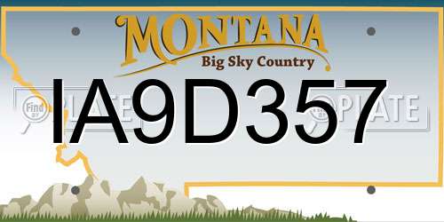 IA9D357 Montana License Plate