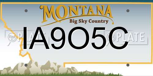 IA9O5C Montana License Plate