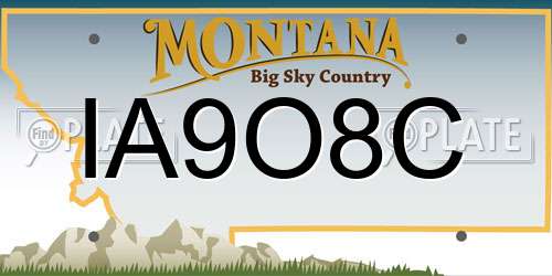 IA9O8C Montana License Plate