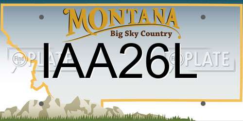 IAA26L Montana License Plate