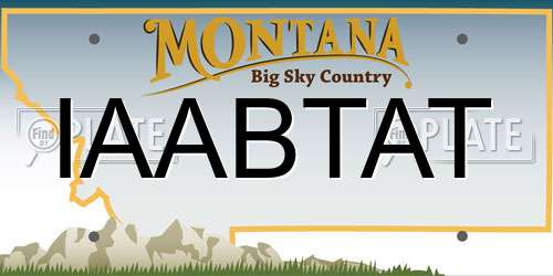 IAABTAT Montana License Plate