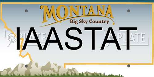 IAASTAT Montana License Plate