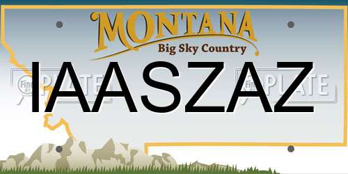 IAASZAZ Montana License Plate