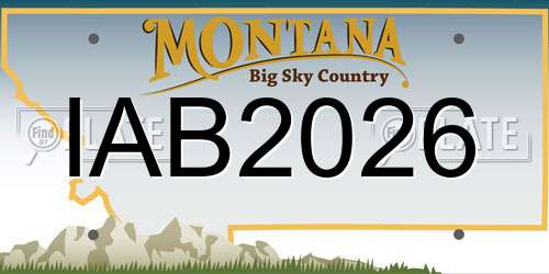 IAB2026 Montana License Plate