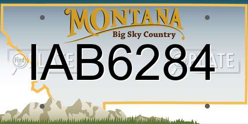 IAB6284 Montana License Plate