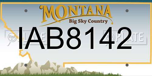 IAB8142 Montana License Plate