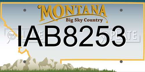 IAB8253 Montana License Plate
