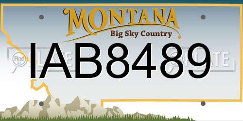 IAB8489 Montana License Plate