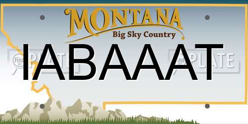 IABAAAT Montana License Plate