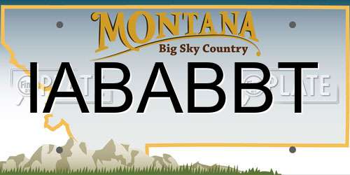 IABABBT Montana License Plate