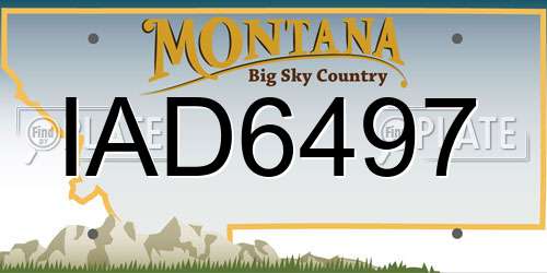IAD6497 Montana License Plate