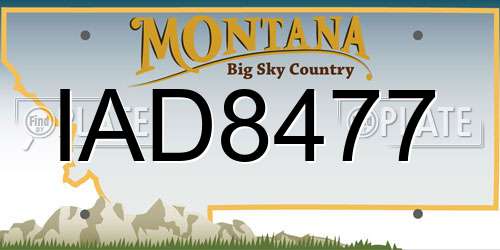 IAD8477 Montana License Plate
