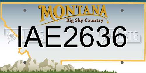 IAE2636 Montana License Plate