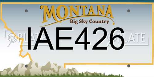 IAE426 Montana License Plate