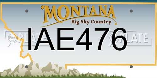 IAE476 Montana License Plate