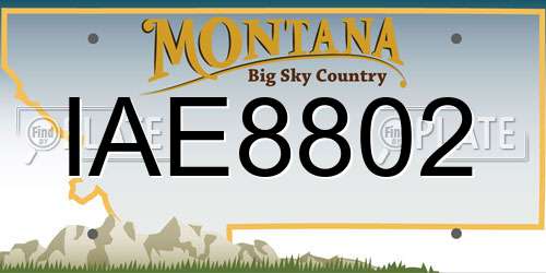 IAE8802 Montana License Plate