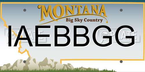 IAEBBGG Montana License Plate