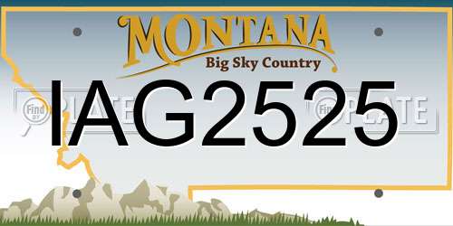 IAG2525 Montana License Plate