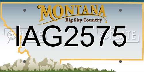 IAG2575 Montana License Plate