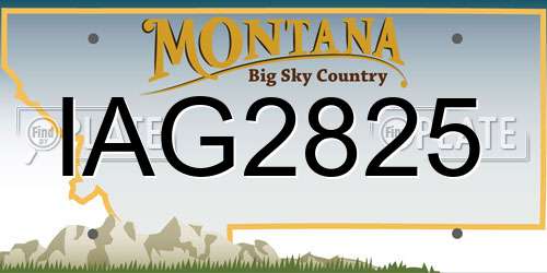 IAG2825 Montana License Plate
