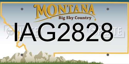 IAG2828 Montana License Plate