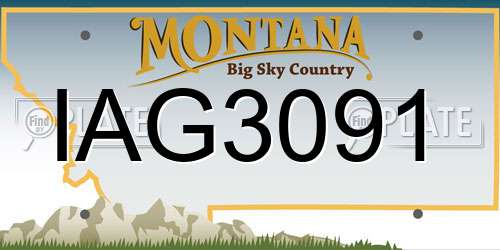 IAG3091 Montana License Plate