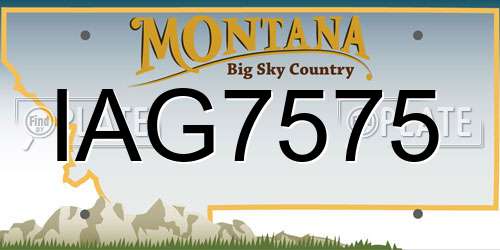 IAG7575 Montana License Plate