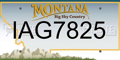 IAG7825 Montana License Plate