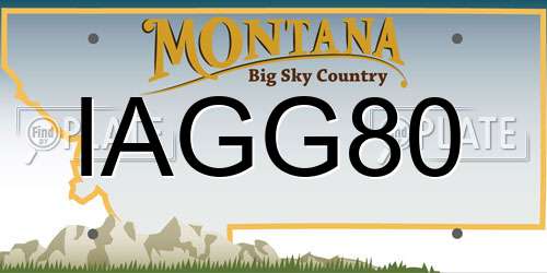 IAGG80 Montana License Plate