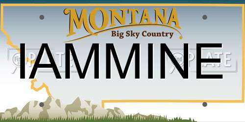 IAMMINE Montana License Plate