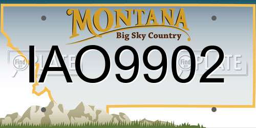 IAO9902 Montana License Plate