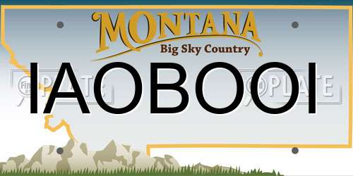 IAOBOOI Montana License Plate