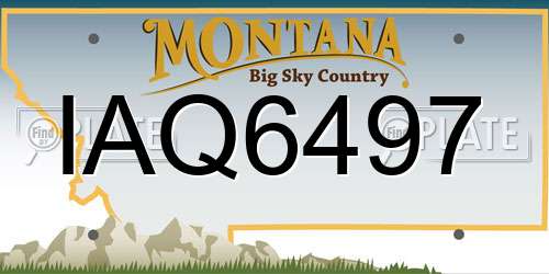 IAQ6497 Montana License Plate