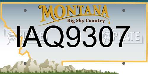 IAQ9307 Montana License Plate