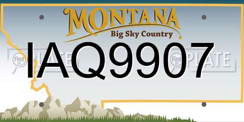IAQ9907 Montana License Plate