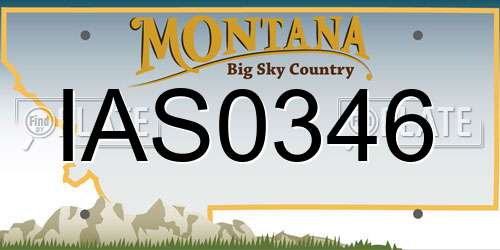 IAS0346 Montana License Plate