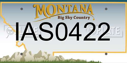 IAS0422 Montana License Plate