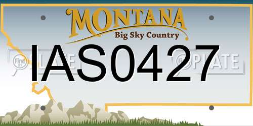 IAS0427 Montana License Plate