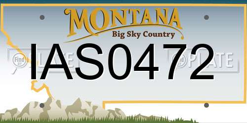 IAS0472 Montana License Plate